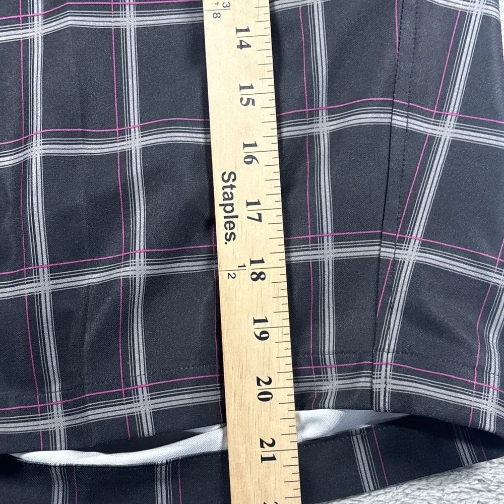 Dunning Golf Shorts Black Pink PlaidChino Flat Front Men's Size 36
